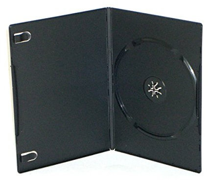 My-smartup, 100 custodie per DVD slim da 7 mm, colore: nero