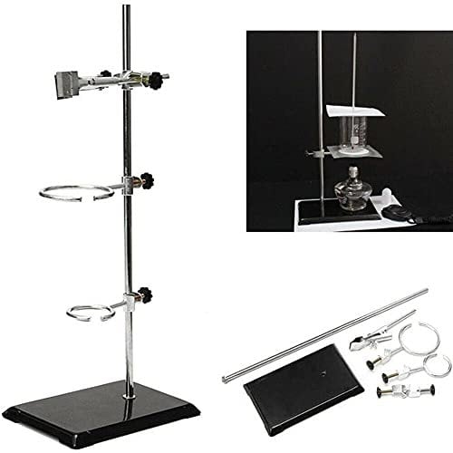 Labor Ständer Laborstativ Set 50cm für Metall Griff Unterstützung Laborstativ Lab Ständer Laborklemme Kolbenklemme Kondensatorklemmenständer Chemie Physikalische Experiment