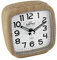 MPM Quality Design Kunststoff Wecker, Alarm Clock, Farbe: Holz Motiv, Modern, Analog, aufsteigender Alarm, Snooze, Schlummerfuntion, Nachtlicht, Tisch Dekoration für Home, Schlafzimmer, Büro