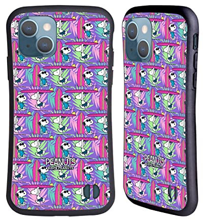 Head Case Designs Offizielle Peanuts Surf Muster Snoopy Aloha Disco Hybride Handyhülle Hülle Huelle kompatibel mit Apple iPhone 13
