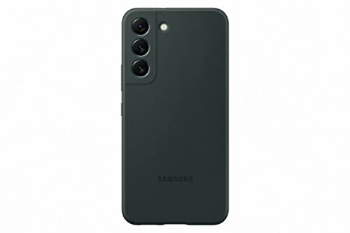 Samsung Silicone Smartphone Cover EF-PS901 für Galaxy S22, Handy-Hülle, Silikon, Schutz Case, stoßfest, dünn und griffig, Dunkelgrün