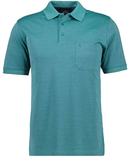 RAGMAN Herren Softknit-Poloshirt Uni, mit Brusttasche