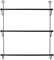 NIGMA® Matt Black 3 Tier Over the Door Towel Rail | Bathroom Hanging Towel Rack with 2 Hooks | Towel Ladder for Towels or Clothing