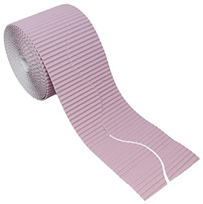 Bright Ideas Corrugated Border Roll for School Displays, Light Lilac, 57mm x 7.5m (15m When Split), BI8205