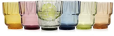 Sänger | Bunte Trinkgläser Set Casablanca, 6er Set Wassergläser spülmaschinenfest, farbige Saftgläser | 200 ml