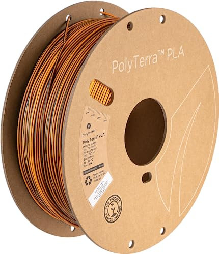 Polymaker Polyterra PLA Dual Color - 1.75mm - 1kg - Shadow Orange (Orange-Black)