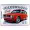 Nostalgic-Art Retro Blechschild, 30 x 40 cm, VW Golf – GTI 1976 – Volkswagen Bus Geschenk-Idee, Original Lizenzprodukt (OLP), aus Metall, Vintage Design, Blechschilder Sprüche