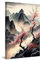 Startonight Impression Sur Toile Arbres Montagne Rose Japon, Tableau Paysage - Decoration Murale Salon Moderne - Image sur Toile - Grande 80 x 120 cm Idée Cadeau Élégante et Originale