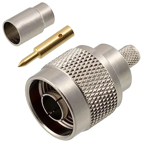AЕRZETIX - C11267 - N-Stecker/Adapter männlich für H155-koaxialkabel mit crimpanschluss - TV antenne bildschirm satellit radiofrequenz video