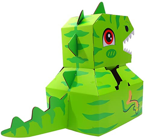 HOMSFOU 1 Satz Tragbarer Karton Kinder So, Würden Spielzeug Spielen Dicker Karton Dinosaurier-modellspielzeug Spielhaus Aus Pappe Für Kinder Lernspielzeug Für Kinder Pizza Papier Falten