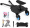 BugyKido Buggy Board mit Sitz, Trittbrett für Kinderwagen Universal, Buggy Board für Alle Kinderwagen, mit Kinderwagen Organizer und Aufhängegurt, Kiddy Board für Kinder von 2 bis 6 Jahren (25 KG)
