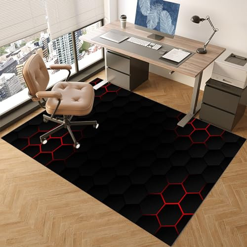 SOSTAG Bodenschutzmatte für Hartböden, 160 x 200 cm Schreibtischstuhl Unterlage, rutschfeste Schutzmatte, Bürostuhl Teppich für Parkett, Laminat, Vinylboden und Fliesen, Upgrade Version