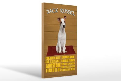 Ontrada Holzschild 20x30cm Jack Russel Hund charmant Holz Schild