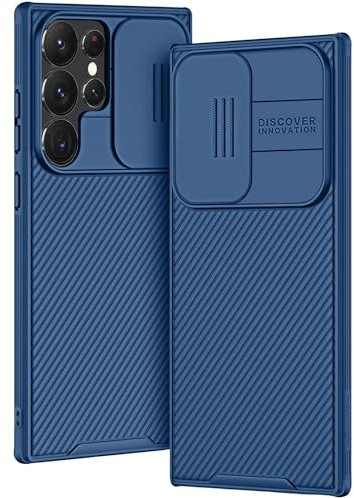 AROYI Coque Compatible avec Samsung S24 Ultra 5G, Protection de la caméra en PC Dur pour Samsung Galaxy S24 Ultra 5G (6.8) - Bleu