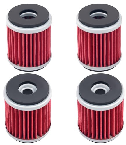 Road Passion 4*Ölfilter Kompatibel für YAMAHA Xt250 249 2020/ Mt-125 125 2015-2020/ YZFR125A ABS 125 2016-2019/ Yz450fx 449 2015-2019/ Yz450f 449 2009-2019/ YZ250F 60th Anniversary Ed.250 2016