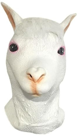 Vaguelly 1stk Tierkopfmaske Karnevalstier Latexkopf Party-pferdekopf Karnevalskopf Maske Tier Alpaka Kostüm Tiermaske Volles Tier -tier Pferdemaske Halloween