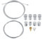 Rundago Universal Cable Repair Kit, Motorbike Clutch Cable, Brake Cable Repair Kit, Throttle Cable Brake Kit For Motorbikes, 2 Clutch Cable Brake Cables With 9 Nipple Fixing Screws