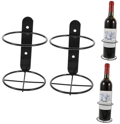 ULDIGI 2 Piezas Botellero montado en la Pared Porta Botellas de Vino Colgante Soporte para Vino Pub botellero de Vino botellero para Vino heladera Cerveza botelleros montados en la Pared