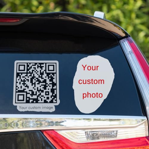 Adesivi QR Code personalizzati per auto e bagagli, per creare il tuo adesivo con foto e immagine, impermeabile e resistente ai graffi, decorazione per auto, valigia e altro ancora
