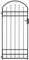 ShGaxin Puerta de jardín con Arco de Acero Negro 89x200 cm, Puertas para Jardin, Puertas De Exterior, Valla Jardín, Rejas para Puertas De Entrada