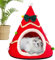Cuccia per gatti a forma di albero di Natale, cuccia per gatti in peluche, cuccia per gatti di Natale, accogliente e calda, per autunno e inverno