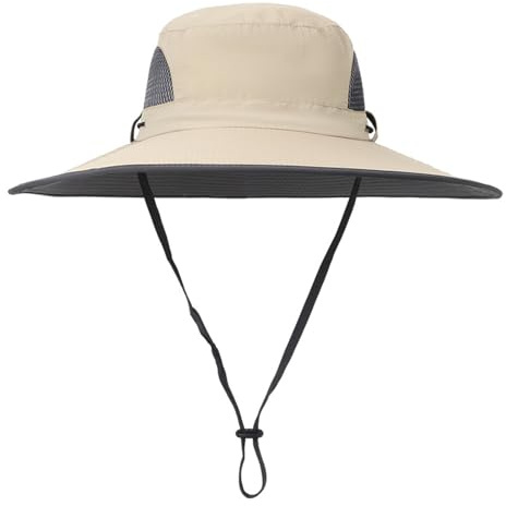 QOHNK Chapeaux bob pour homme grande tête XL 60-65 cm, chapeau de pêcheur, alpinisme, randonnée, protection solaire