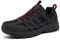 SHULOOK Herren Wanderschuhe Wasserdicht Leichte rutschfest Trekkingschuhe Outdoorschuhe Schwarz/Rot Gr 42EU
