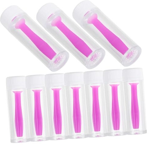 SOESFOUFU 10pcs Purple Silicone Contact Lens Sticks Safe for Lens Comfortable to Use Small Rods for Contact Wearing Aid and Removal