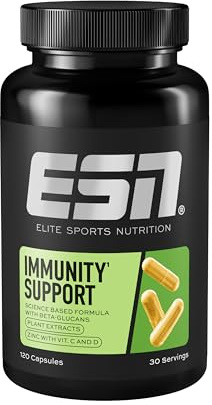 ESN Immunity Support, 120 Capsules, 30 Servings | With plant extracts, zinc and vitamins C + D – made in Germany