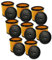 vhbw 8x filtro a pieghe piatte sostituisce Grizzly 91092030 per aspirapolvere - giallo/nero
