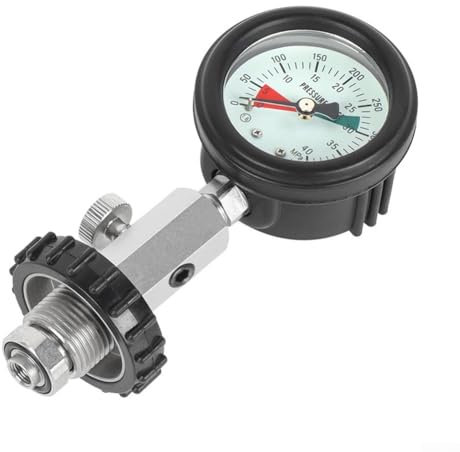 Manómetro para cilindros de buceo DIN, esfera transparente con rango de 0 300 BAR