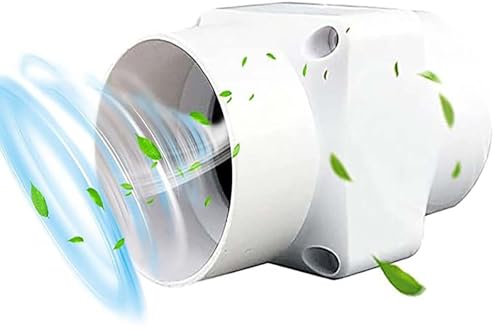 HBBursts Inline-Abluftventilator, Clearance Inline-Lüfter-Booster 50 Mm, 6 W, 12 V, Leiser EC-Motor, Mit Drehzahlregler, Netzteil, for Dachboden, Küche, Tierbox(50mm,Speed Governor)