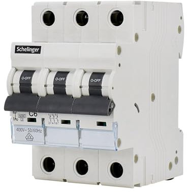 Interruptor automático 6KA 3P C 25A, protege circuitos eléctricos, ideal para instalaciones residenciales y comerciales.