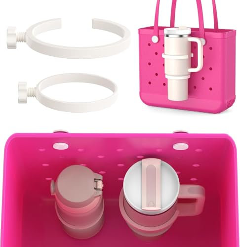 Cup Holder For Bogg Bags, Bogg Bags Accessories, Drink Holder Rubber Beach Bag Attachment, Compatible With 30 40 Oz Stanleys Cup