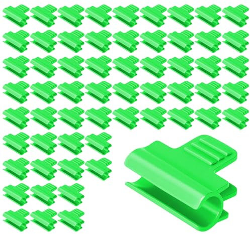 OFFCUP 60 Clips de Invernadero, 11mm Clip de Película de Invernadero, Clips de Red de Plástico, Clip de Fijación de Invernaderos para Abrazadera de Películ Tubo de Sombra de Jardín