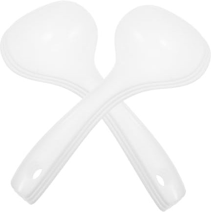 VICASKY 6pcs Large Serving Spoon Soup Ladle Long Handle Cooking Ladle for Porridge Pot Restaurant Canteen