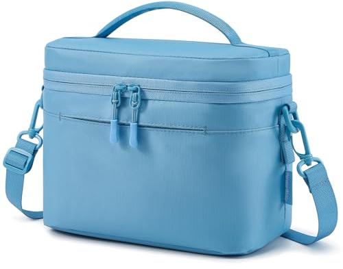 PeranoRidia Kühltasche klein für Damen und Herren, Isolierte Thermo Lunchtasche für Essen & Getränke, Tragbare Lunchbox für Picknick, Arbeit, Camping, Strand, 6.5L Blau