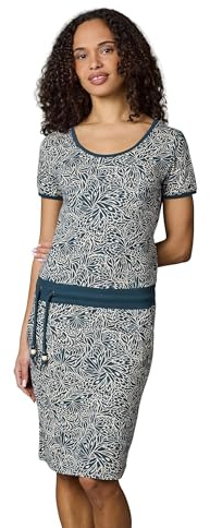Ragwear Damen Kurzarm Sommerkleid leichtes Minikleid in modischem Muster-Print Strandkleid mit Taschen Baomi Zoo YOUMODO XS-3XL