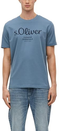 s.Oliver Herren T-Shirt – Regular Fit, Jersey, Label-Print
