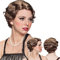 NET TOYS 20er Jahre Perücke, Kurzhaarperücke Wasserwelle Hellbraun, Karnevalsperücke Gatsby Look, Charleston Damenperücke, one Size, Kunsthaar