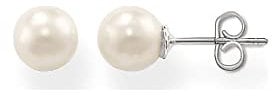 Thomas Sabo Damen-Ohrstecker 925 Silber Perle weiß Ovalschliff - SCH150036