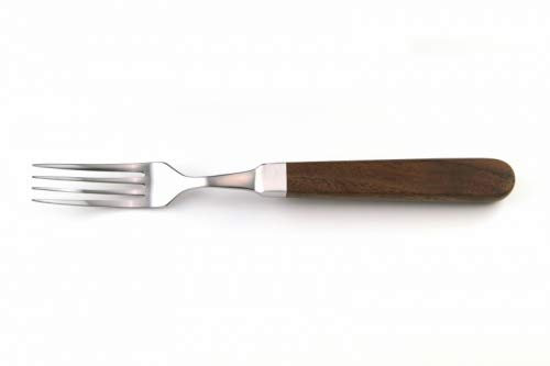 Paul Adrian Solingen Steakgabel 6tlg. Steak Messer Gabel Grillbesteck Pizzabesteck Set Walnuss