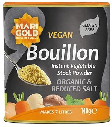 Marigold Organic Vegan Bouillon Powder, Gluten-Free, Less Salt 140g