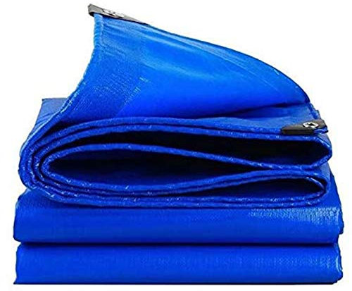 QIAOH Lona De Protección con Ojales 4X4m, Impermeable, Lona De PVC para Exterior, Lona Impermeable Exterior, Reforzada con Ojales De Acero Inoxidable