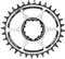 SPYMINNPOO Fahrrad Kettenblatt, 32T Direct Mount Oval Kettenblatt Disc Mountainbike Positives und Negatives Integriertes Design(3 mm)