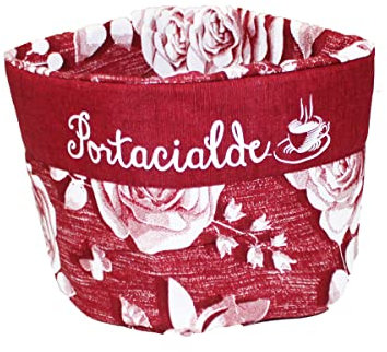 Russo Tessuti Porta Cialde Porta Zucchero Caffe' Oggetti Accessori Cucina Design Rose Clara-Bordeaux
