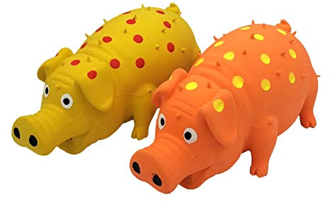 Hundespielzeug, Latex, Schweine, die inkt, 2 Stück