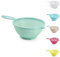Plastic Colander Food Sieve Strainer Basket for Food Washing Draining Pasta Spaghetti Rice Salad Vegetable Kitchen Cooking Hobby (22cm - Mint Green Design 4)