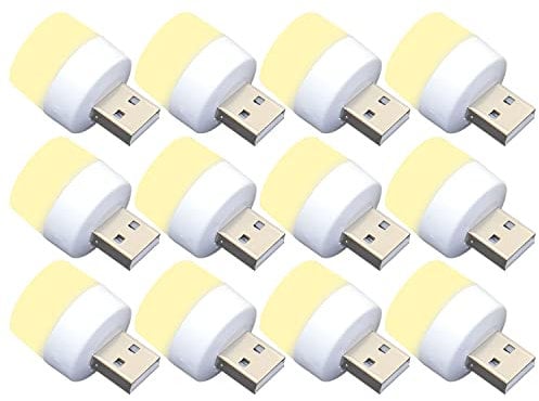YUANQIAN USB-Lichter bei Nacht, Mini-LED-Lampe, ohne Lichtsensor, Stecker, warmweiß, kompakt, ideal für Schlafzimmer, Badezimmer, Küche, Auto, USB-Atmosphäre-Licht