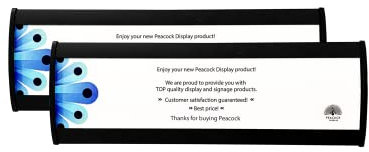 PEACOCK DISPLAY Curved Office Business Door Sign Holder | Aluminum Wall Mount Name Plate Holder, cubicle sign holder, sturdy and beautiful – 8.00 W X 2.80 H (N70x8 5 sign Black)